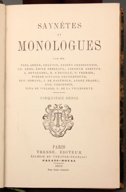 COLLECTIVE. Saynetes and monologues.

2 vols....