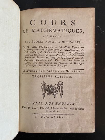 Books of the XVIIIth c.

- Abbé BOSSUT Cours...