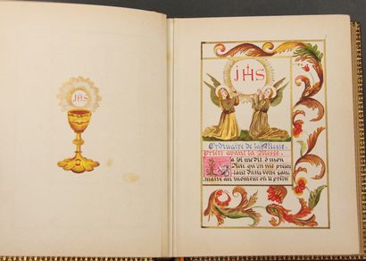 Missal, with full binding with a figure under...