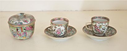 *Polychrome porcelain set, Canton

- Covered...