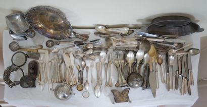 Lot of silver plated cutlery, dishes and...