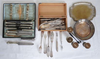Lot of silver plated cutlery, dishes and...