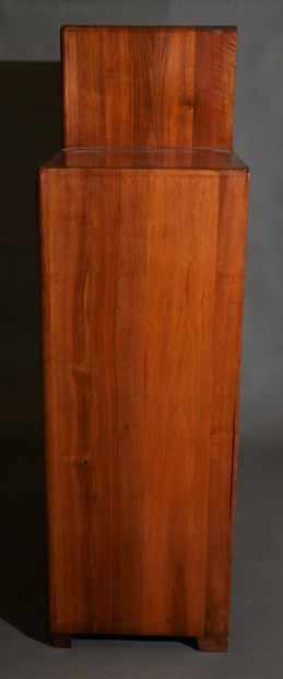 Secretary with flap-drop in natural wood,...