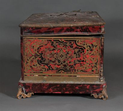 Wooden writing case with Boulle marquetry,...