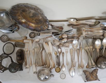 Lot of silver plated cutlery, dishes and...