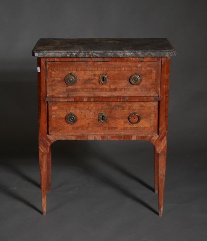 Veneer chest of drawers with two drawers...