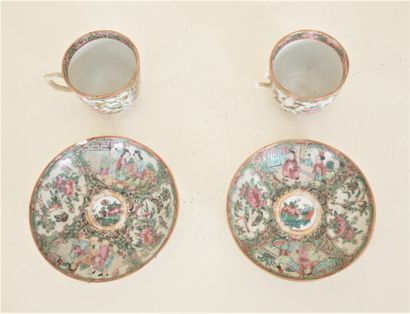 *Polychrome porcelain set, Canton

- Covered...