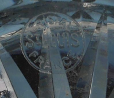 SAINT LOUIS

Cut crystal vase, signed, (chip)

H...
