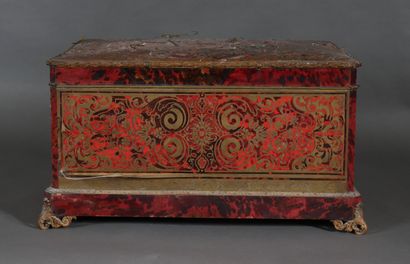 Wooden writing case with Boulle marquetry,...