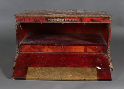 Wooden writing case with Boulle marquetry,...