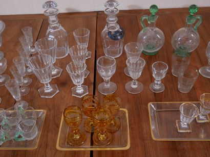 Set of mismatched glasses