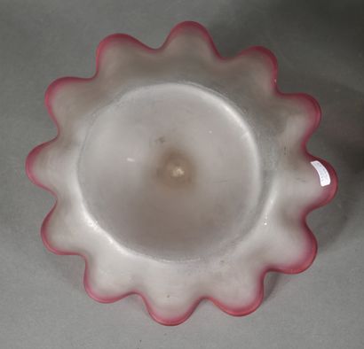 *Tulipière out of transparent glass, slightly...