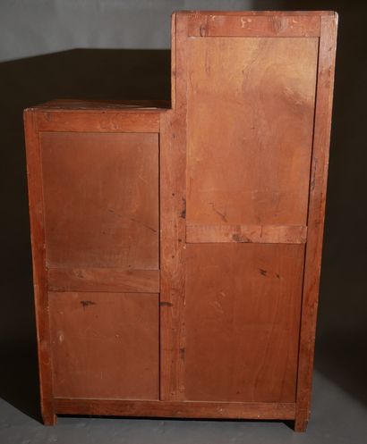 Secretary with flap-drop in natural wood,...