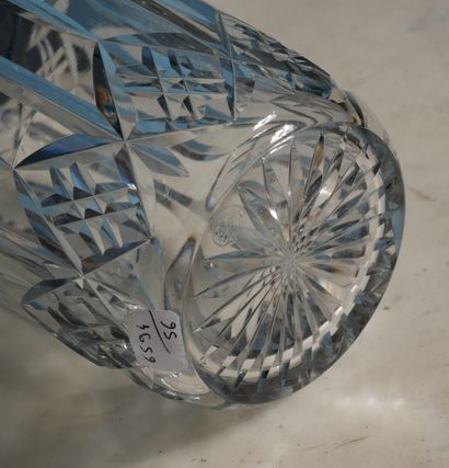 SAINT LOUIS

Cut crystal vase, signed, (chip)

H...