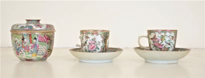 *Polychrome porcelain set, Canton

- Covered...