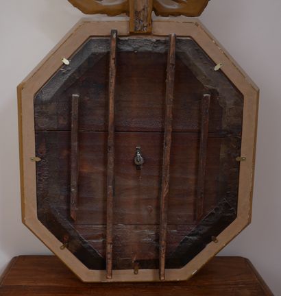 SORMANT

Octagonal barometer in carved wood,...