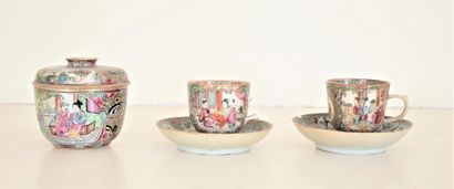 *Polychrome porcelain set, Canton

- Covered...