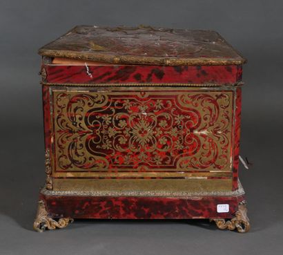 Wooden writing case with Boulle marquetry,...