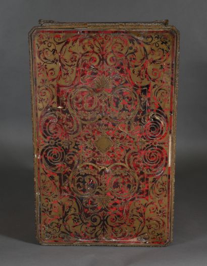 Wooden writing case with Boulle marquetry,...