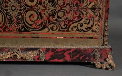 Wooden writing case with Boulle marquetry,...