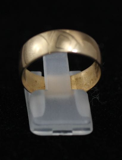 Anneau en or jaune 18k, TDD : 60, pds : 5,7...