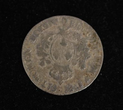 Un écu d'argent Louis XVI 1781 (rayures)