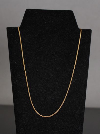 Chaine de cou en or 18k et argent, L : 41,5...