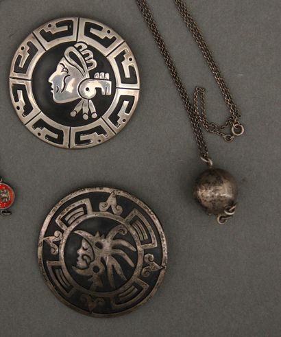 Lot de bijoux en argent 800°/°°, pds brut...