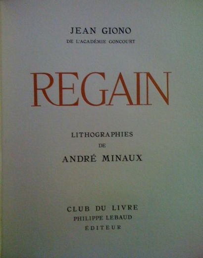 JEAN GIONO
Regain. Illustrations couleurs...