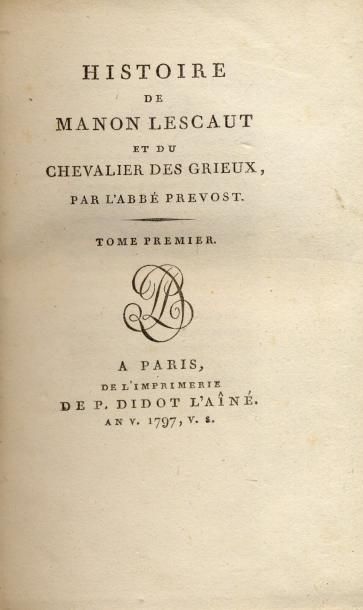 ABBÉ PRÉVOST
Histoire de Manon Lescaut et...