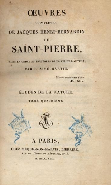 BERNARDIN DE SAINT PIERRE
Oeuvres complètes....