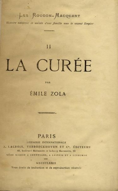 ÉMILE ZOLA
La Curée. II. Les Rougon-Macquart,...