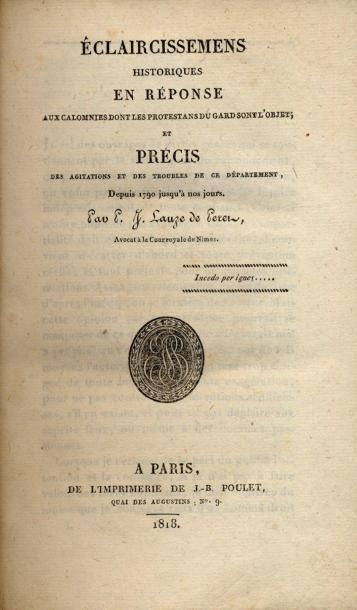 P. J. LAUZE DE PERET
Causes et précis des...