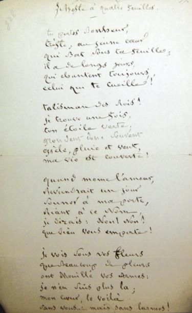 DESBORDES-VALMORE Marceline
Le Trèfle à quatre...