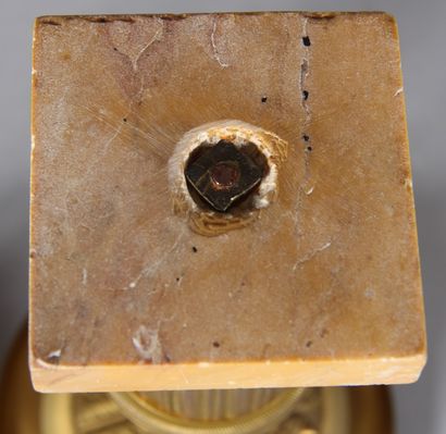 Paire de présentoirs en bronze sur un socle...