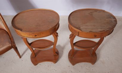 Mobilier de chambre à coucher en bois naturel...