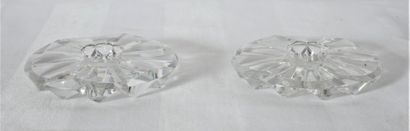BACCARAT

Paire de bougeoirs ronds en cristal...