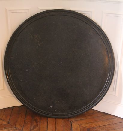 Guéridon rond en acajou et placage d'acajou...