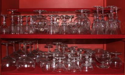 Lot de verrerie dépareillée