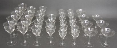 Lot de verrerie dépareillée