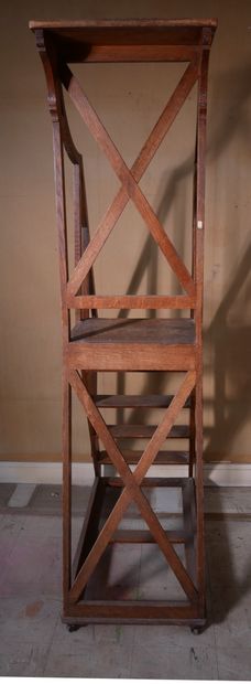 *Escalier de bibliothèque en bois naturel
H...