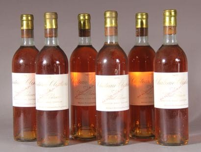 6 	bouteilles 	Château 	CLIMENS, 1° cru 	Barsac...