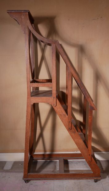 *Escalier de bibliothèque en bois naturel
H...