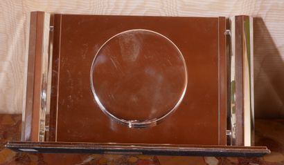 *CHRISTOFLE
Pendule de table en métal argenté,...