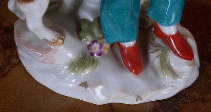 *MEISSEN
Six statuettes en porcelaine polychrome
H...