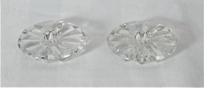 BACCARAT

Paire de bougeoirs ronds en cristal...