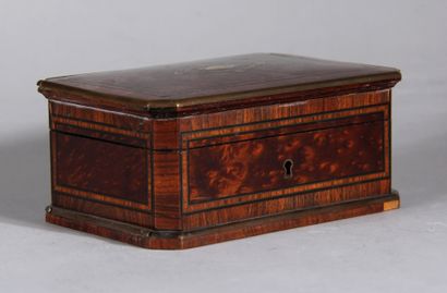 Boite à bijoux en placage de ronce, Napoléon...