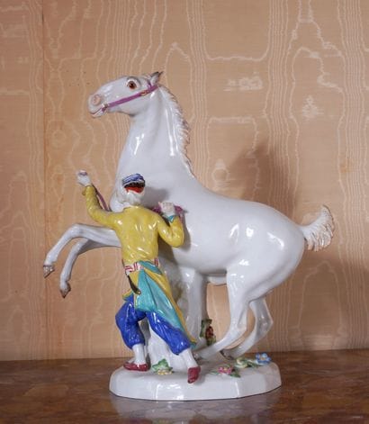 *MEISSEN
Sculpture en porcelaine polychrome...