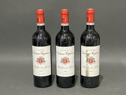 3	 bouteilles 	Château 	POUJEAUX, 	Moulis...