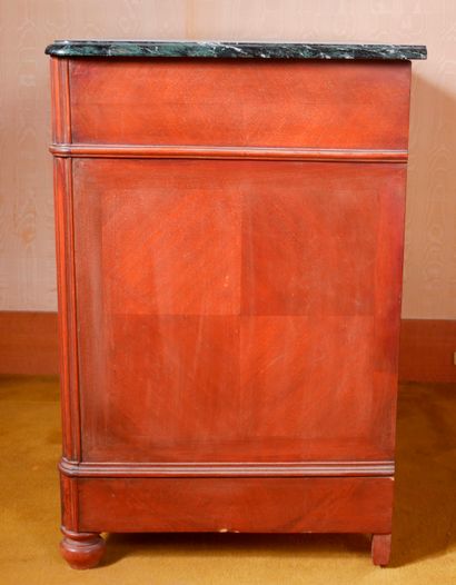 *Commode en bois naturel à deux tiroirs,...